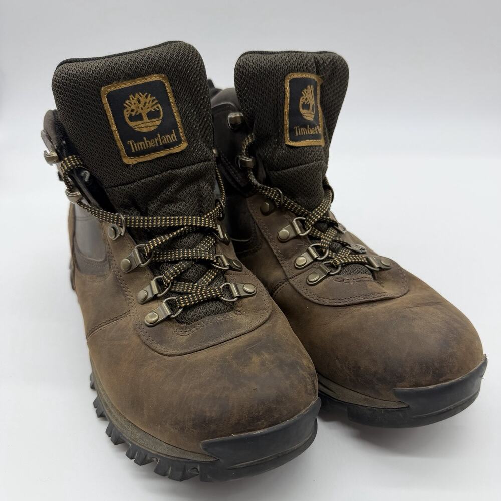 Timberland Mt Maddsen Waterproof Hiking Boots Shoes Leather Brown Men's SZ 10